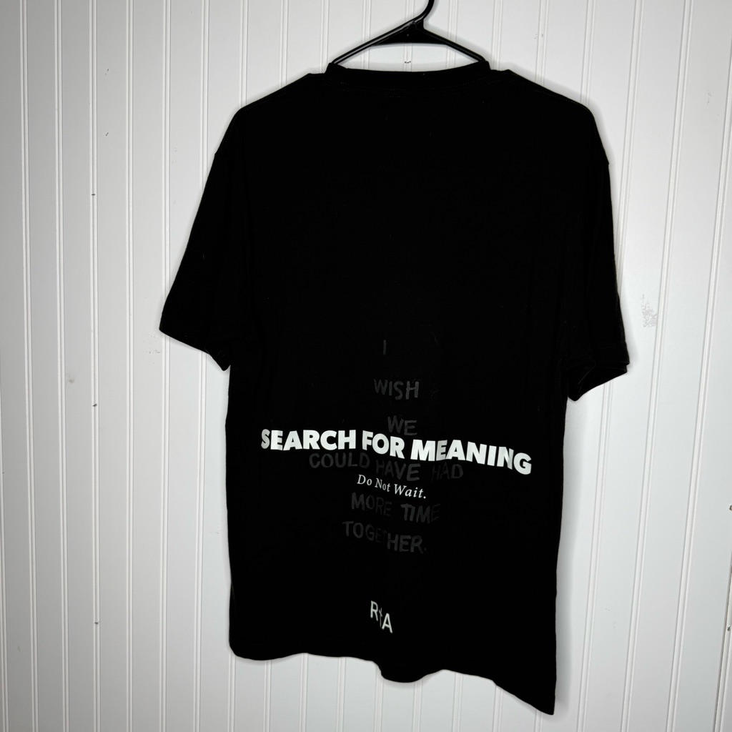 Rta “Search For Meaning” Streetwear Over Size Short Sleeve T Shirt Tee Size Xs